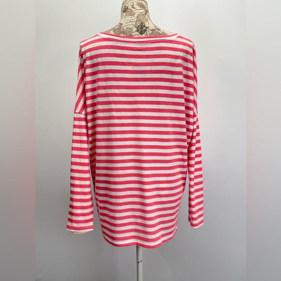 LILLY PULITZER Neon pink with sequin shell long sleeve shirt size L. - Picture 6 of 13